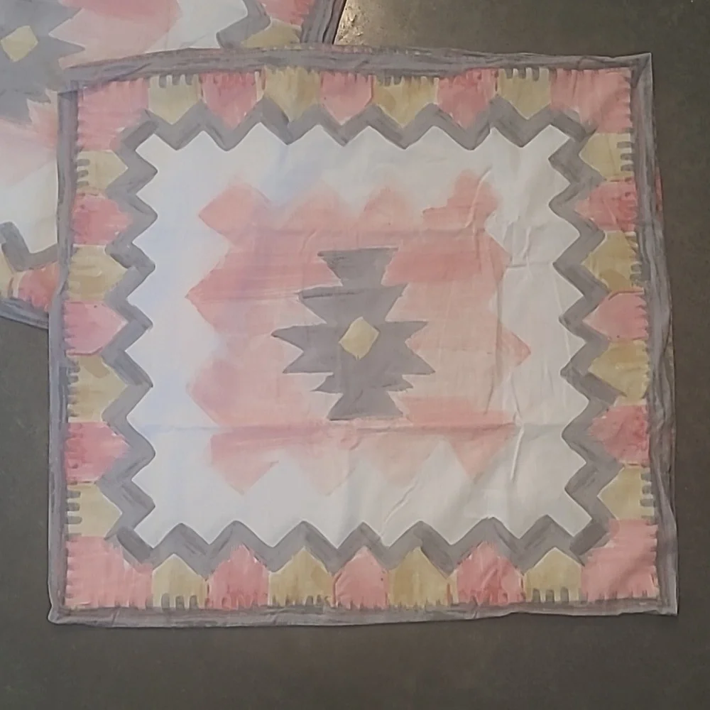 WEST ELM MOJAVE PILLOW SHAM COVERS SET 2 EUROS 1 KING